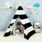 Black & white Tent Indian Teepee Playhouse Foldable Kids Play Tent